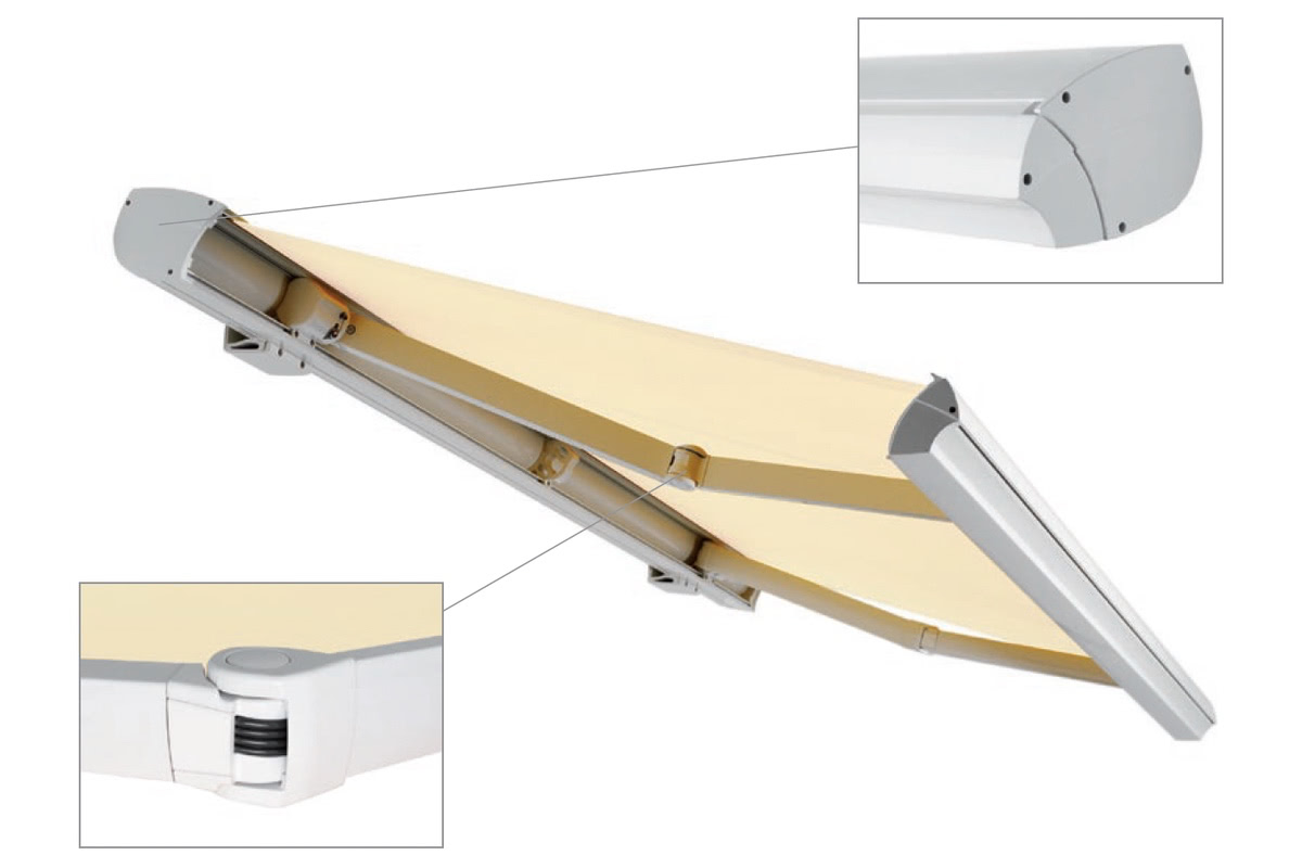 cassette helioscreen motorised folding arm awning Adelaide SA
