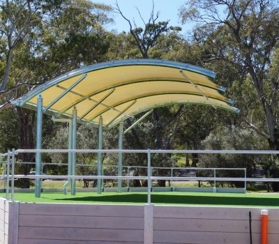 shade structure St ignatius college school Cit of norwood