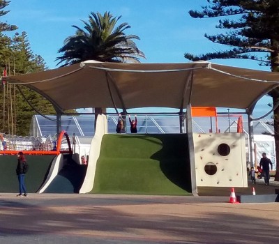 Custom shade shelter cantilever Moseley Square Glenelg City of Holdfast Bay 2