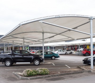 Woolworths Car Park shade structure Mount Gambier SA Weathersafe