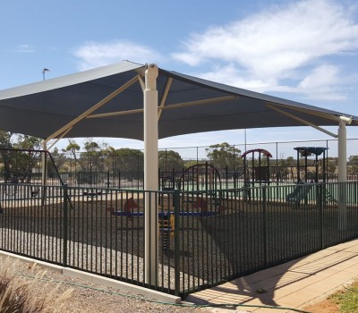 Frame shade sail Kimba District Council Playground Eyre Peninsula SA