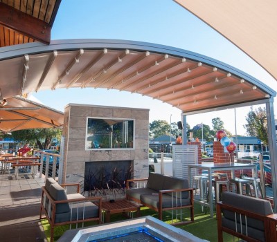 Retractable motorised roof Arkaba Hotel Fullarton City of Unley SA